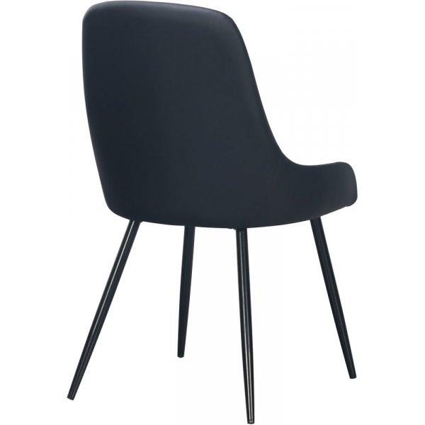 Theo stol - Svart PU + Tekstilrens for mbler