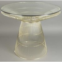 Art Deco spisebord 90 cm - Messing Art Deco spisebord 90 cm - Messing