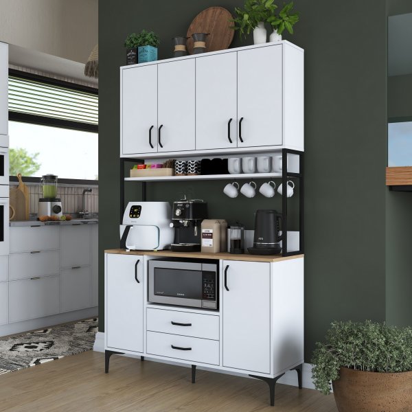 Jeriko kjøkkenskap 169 - Hvit/valnøtt Jeriko kjøkkenskap 169 - Hvit/valnøtt