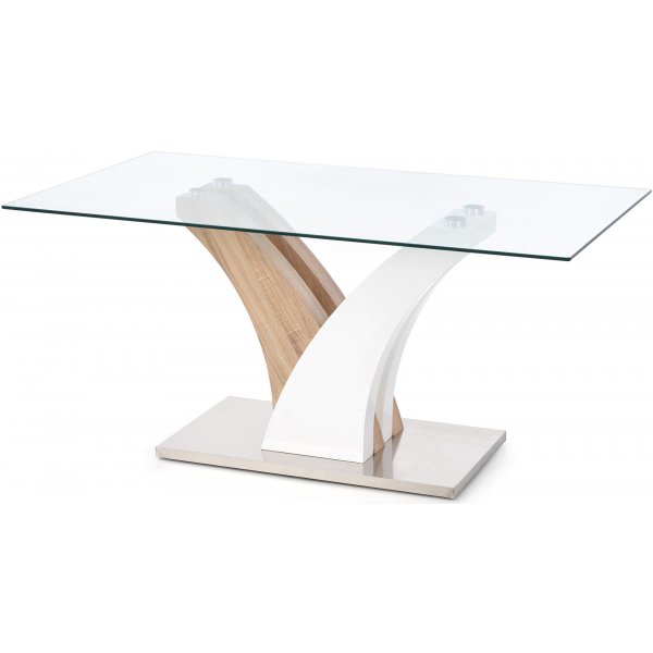 Constanza spisebord 160 cm - Hvit/eik