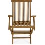Utegruppe: 6 stoler og spisebord 210 x 90 cm teak - Salt