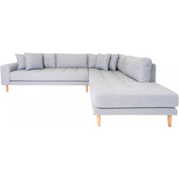 Lido Hjrnesofa med pen finish - Lysegr