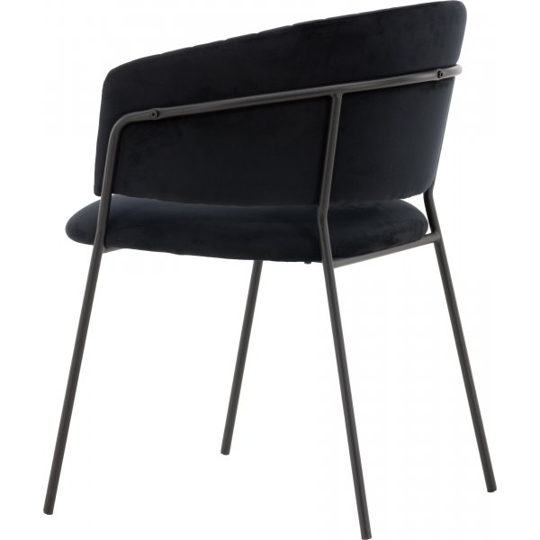 Selma spisestuestol - Sort flyel