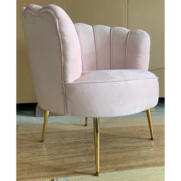 Snäckan lenestol - Rosa fløyel / Messing Snäckan lenestol - Rosa fløyel / Messing