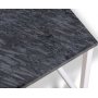 Accent lampebord 50x50 cm - Gr marmor / Hvit