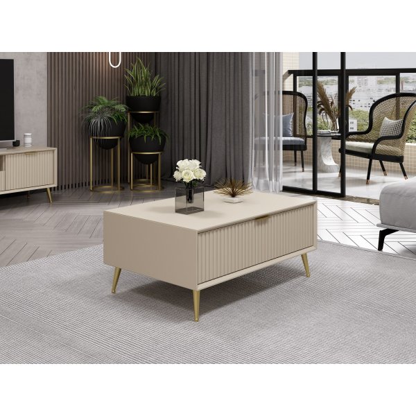 Lux salongbord 90 x 60 cm - Beige Lux salongbord 90 x 60 cm - Beige