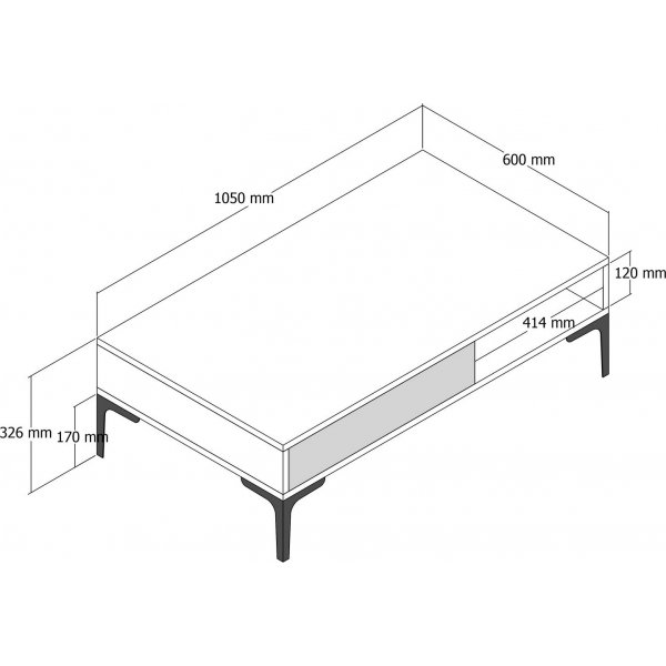 Istanbul salongbord - Valnøtt/hvit Istanbul salongbord - Valnøtt/hvit