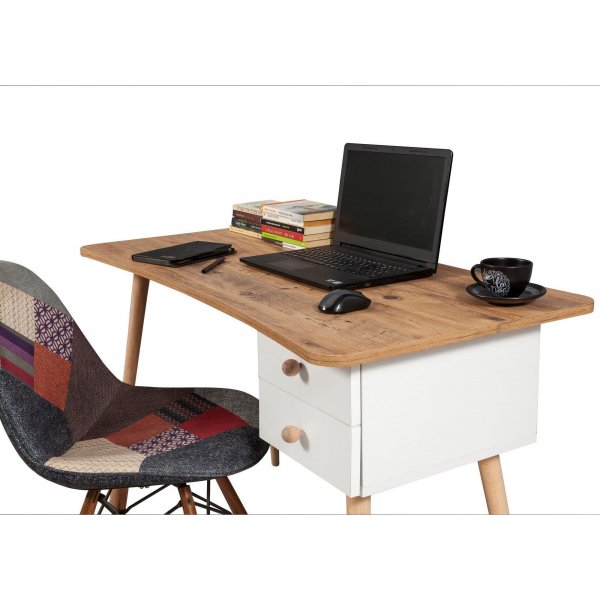 Balbina skrivebord - Furu/hvit Balbina skrivebord - Furu/hvit