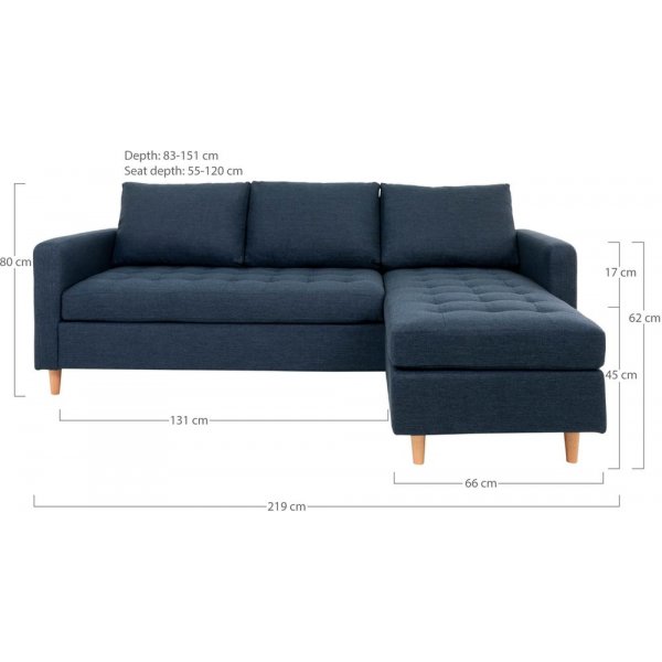 Firenze Divansofa - Bl�/b�k
