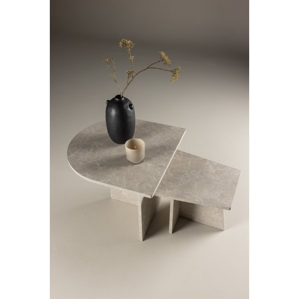 Sala salongbord 40/60 x 40/60 cm - Beige marmorlook Sala salongbord 40/60 x 40/60 cm - Beige marmorlook