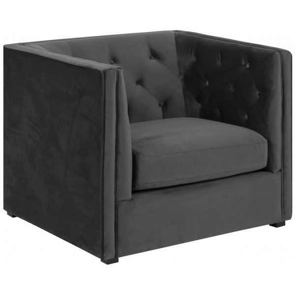 Chesterfield Milano lenestol - Mrkegr flyel