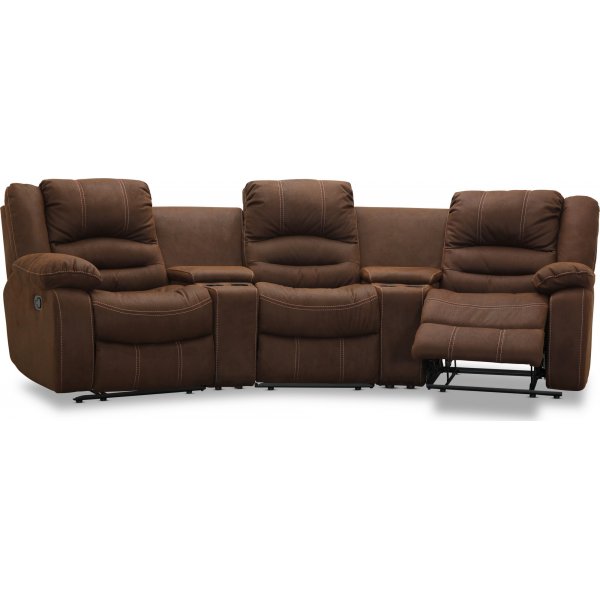Cinema manuell 3-seters sofa -Brun Cinema manuell 3-seters sofa -Brun