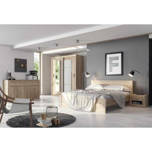 Einar seng 160 x 200 cm - San Remo eik