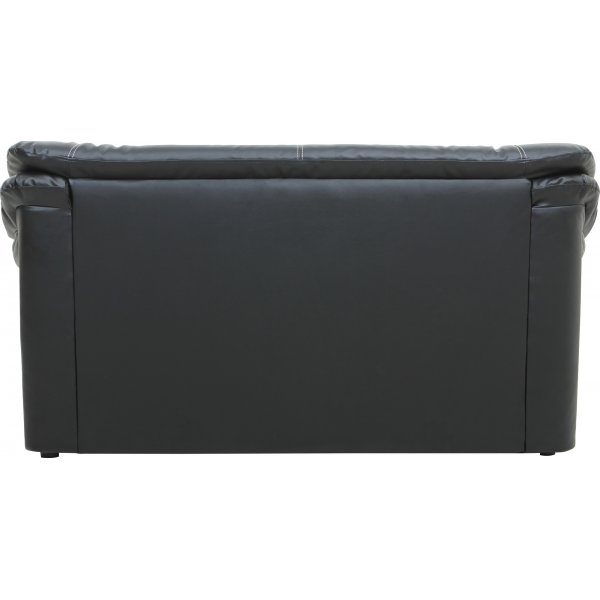 Sofa 2-seter svart kunstskinn - Dominic