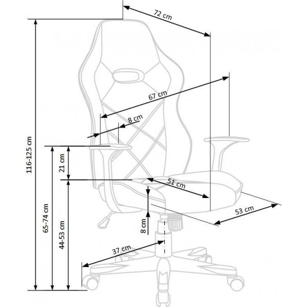 Kerrie kontorstol - Svart/hvit Kerrie kontorstol - Svart/hvit