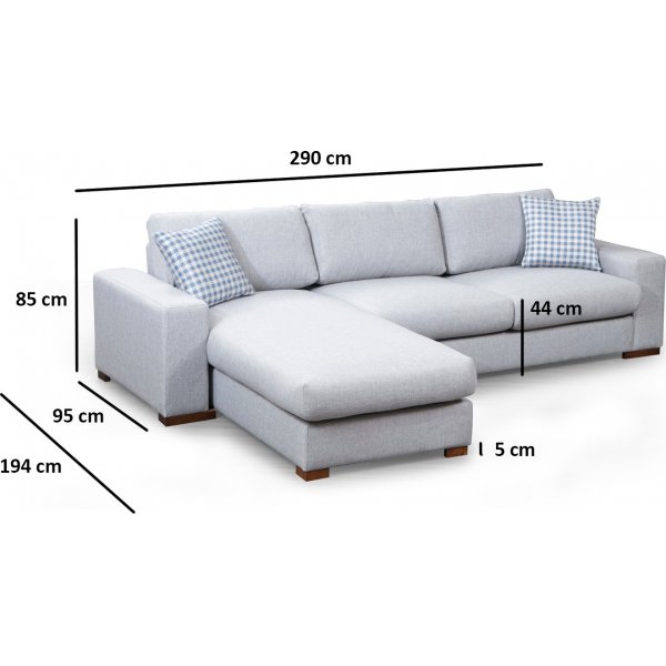 Lena divansofa - Lys gr