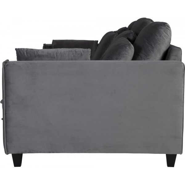 Brandy Lounge - 3,5-seters sofa XL (sølvgrå fløyel) + Tekstilrens for møbler Brandy Lounge - 3,5-seters sofa XL (sølvgrå fløyel) + Tekstilrens for møbler