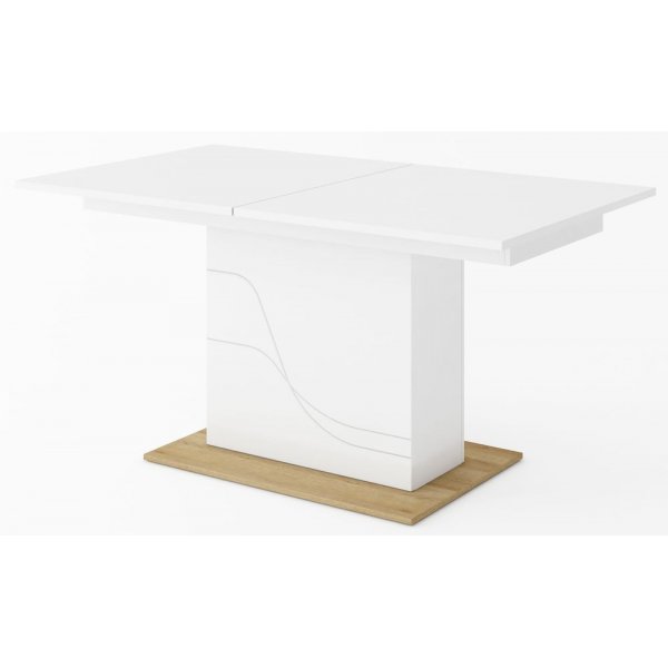 Dayna spisebord 160-200 cm - Hvit/riviera eik