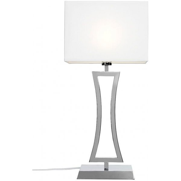 Belgravia Xl bordlampe - Krom/hvit