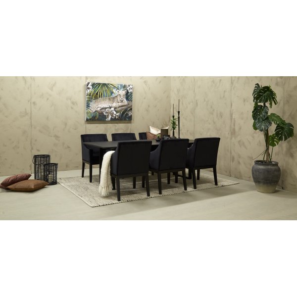 Manhattan spisebord 220 cm - Svartbeiset ask Manhattan spisebord 220 cm - Svartbeiset ask