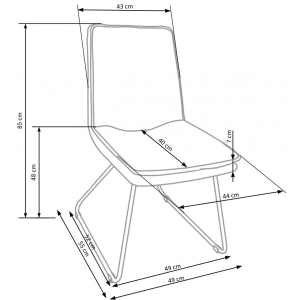 Veronika spisestol - Lys grå/svart Veronika spisestol - Lys grå/svart