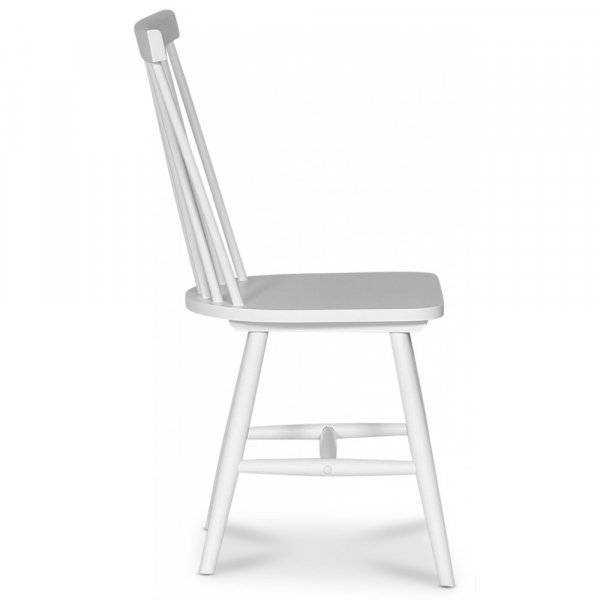 Spisesett: Dalar�s rundt spisebord hvit/oljet eik inkl. 4 Karl kurvstoler