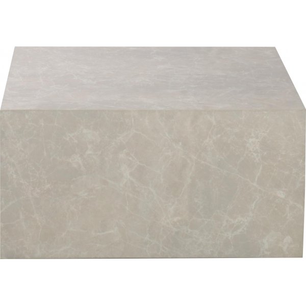 Kuben salongbord beige marmorfolie 80 x 80 x 40 cm + Tekstilpleie for mbler