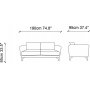 Giza 2-seters sofa - Gr