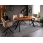 Mens uttrekkbart rundt spisebord 100x168 x 100 cm - Rosewood laminat