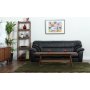 Sofa i svart PVC 3-seter - Dominic + Flekkfjerner for mbler