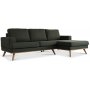 Ventura 2-seters sofa med pen avsluttning - Mrkegrnn