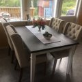Kundebilde Ramnäs spisebord 140 cm - Hvit/Brunoljet eik
