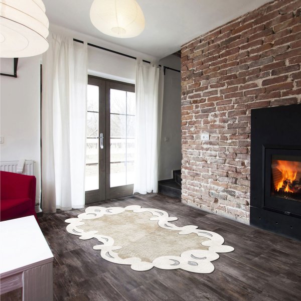 Brosur teppe - Kremhvit Brosur teppe - Kremhvit