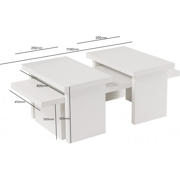 Sanctuary salongbord 110 x 45 cm - Hvitt tre Sanctuary salongbord 110 x 45 cm - Hvitt tre