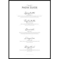 PASTA GUIDE - Plakat 50x70 cm PASTA GUIDE - Plakat 50x70 cm