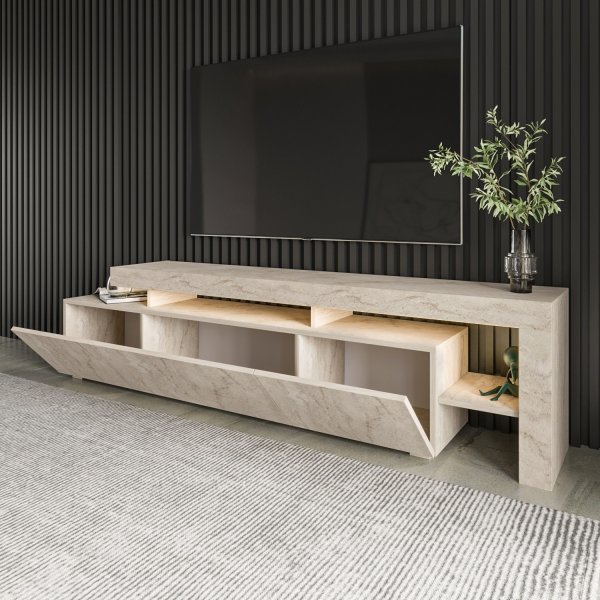 Beliz TV-stativ i travertin - 192 cm