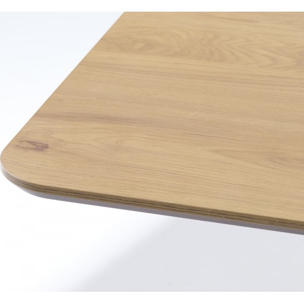 Lapis spisebord med kryssben 160 x 90 cm - Eik laminat/sort Lapis spisebord med kryssben 160 x 90 cm - Eik laminat/sort