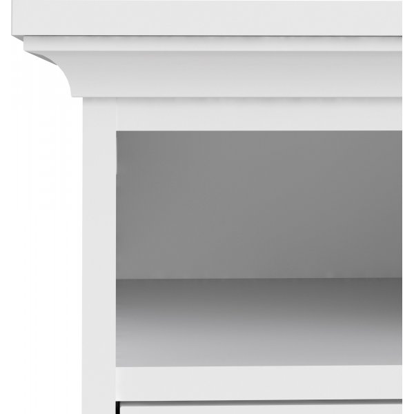 Paris smalt nattbord med 2 skuffer og 1 pent rom - Hvit