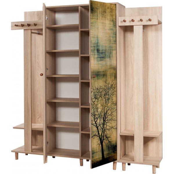 Garmanto hallm�bler 180 cm - Sonoma eik/bilde