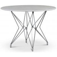 Zoo spisebord Ø105 cm - Krom / Terrazzo Bianco Zoo spisebord Ø105 cm - Krom / Terrazzo Bianco