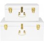 Matteus koffert X 2 (hvit | messing) + Mbelftter