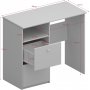 Memphis skrivebord 90 x 42,5 cm - Hvit