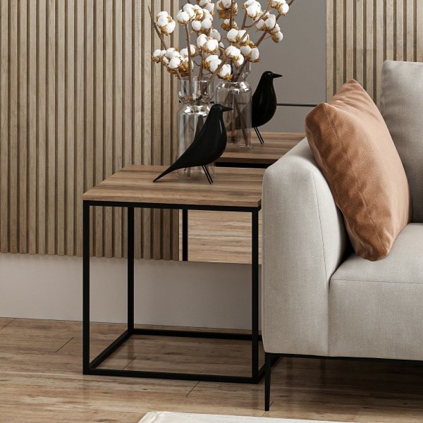 Basak salongbord 52 x 50 cm - Valn�tt