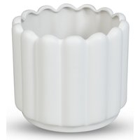 Krukke Ribb H19 cm - Hvit Krukke Ribb H19 cm - Hvit
