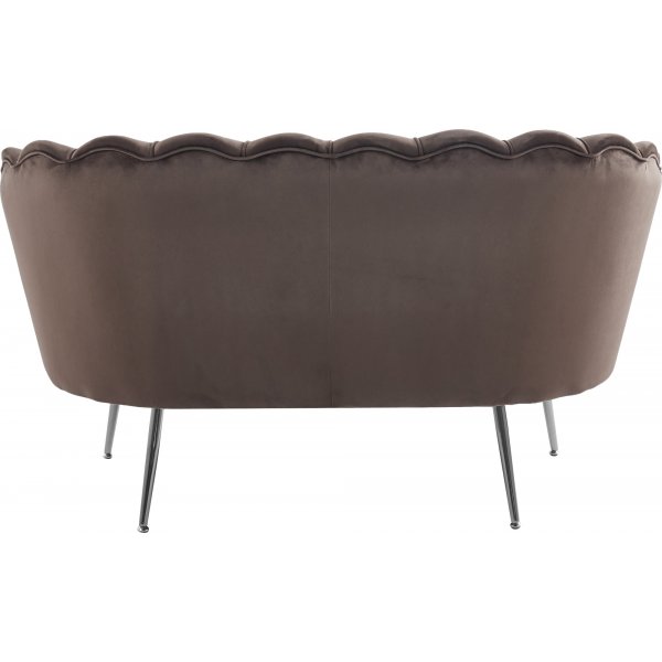 Musslan 2-seters sofa - Brun / krom Musslan 2-seters sofa - Brun / krom