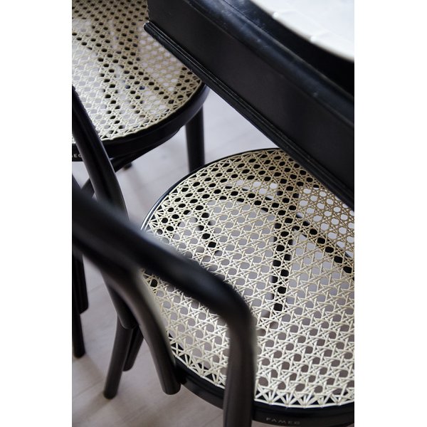 Bentwood Stol No18 klassiker - Svart med Rottingsete + Mbelftter