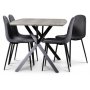 Smokey Spisegruppe, spisebord med 4 stk Carisma flyelsstoler - Gr