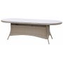 Spisegruppe med 8 stoler og spisebord 230 x 100 cm beige/naturfarget - Menton/Pino