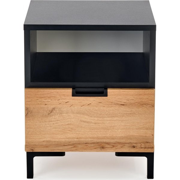 Chantelle nattbord - Eik/sort Chantelle nattbord - Eik/sort