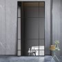 Helfigursspeil 90 × 180 cm med sprosser - Svart ramme Helfigursspeil 90 × 180 cm med sprosser - Svart ramme